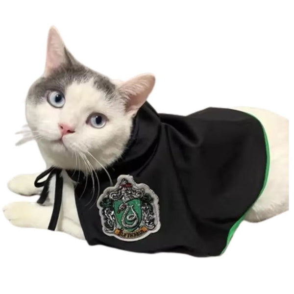 Pet Harry Potter Dress - Up Cloak and Hat for Cats and Dogs - GreenFur