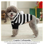 Pet Hoodie Sweater Striped Knit Christmas Dog Apparel with Hood - GreenFur