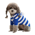 Pet Hoodie Sweater Striped Knit Christmas Dog Apparel with Hood - GreenFur