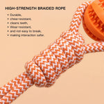 Pet Interactive Feeding Toy Dog Rope Knot and TPR Ball Toy - GreenFur