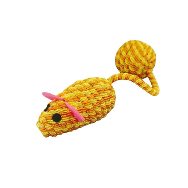 Pet Interactive Indoor Cute Rope Ball Cat Mouse Ball - GreenFur