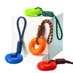 Pet Interactive Rope Knot TPR Toy Teeth Cleaning Dog Toy - GreenFur