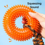 Pet Interactive Rope Knot TPR Toy Teeth Cleaning Dog Toy - GreenFur