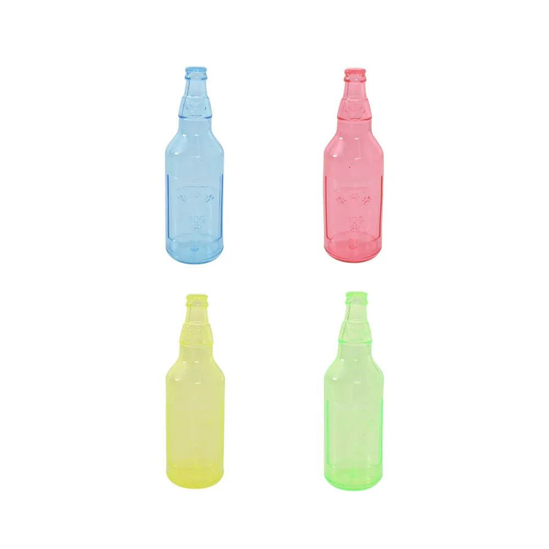 Pet Interactive Squeaky Rubber Chew Teething Bottle Toy - GreenFur