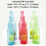 Pet Interactive Toy Squeaky Bottle Rubber Chew Teething Floating Ball - GreenFur