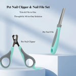 Pet Nail Clipper and File Set for Cats - GreenFur