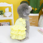 Pet Princess Dress With Layered Puffy Skirt And Candy Colors - GreenFur