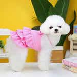Pet Princess Dress With Layered Puffy Skirt And Candy Colors - GreenFur