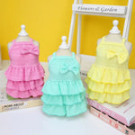 Pet Princess Dress With Layered Puffy Skirt And Candy Colors - GreenFur