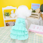 Pet Princess Dress With Layered Puffy Skirt And Candy Colors - GreenFur