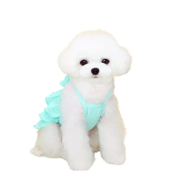 Pet Princess Dress With Layered Puffy Skirt And Candy Colors - GreenFur