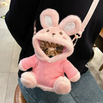 Pet Rabbit themed Shoulder Bag for Small Dogs - GreenFur