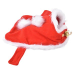 Pet Red Christmas Cape Cat Cloak Bell Hooded Puppy Winter Outfit - GreenFur