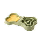 Pet Slow - feeding Bowl Dog Silicone Licking Mat Dog Bowl - GreenFur