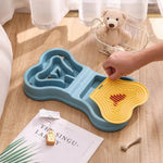 Pet Slow - feeding Bowl Dog Silicone Licking Mat Dog Bowl - GreenFur