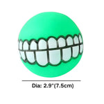 Pet Squeaky Vinyl Chew Toy Dog Ball Toy - GreenFur