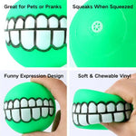 Pet Squeaky Vinyl Chew Toy Dog Ball Toy - GreenFur