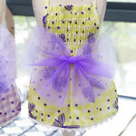 Pet Summer Tank Top Skirt with Bow Design - GreenFur
