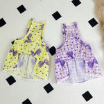 Pet Summer Tank Top Skirt with Bow Design - GreenFur