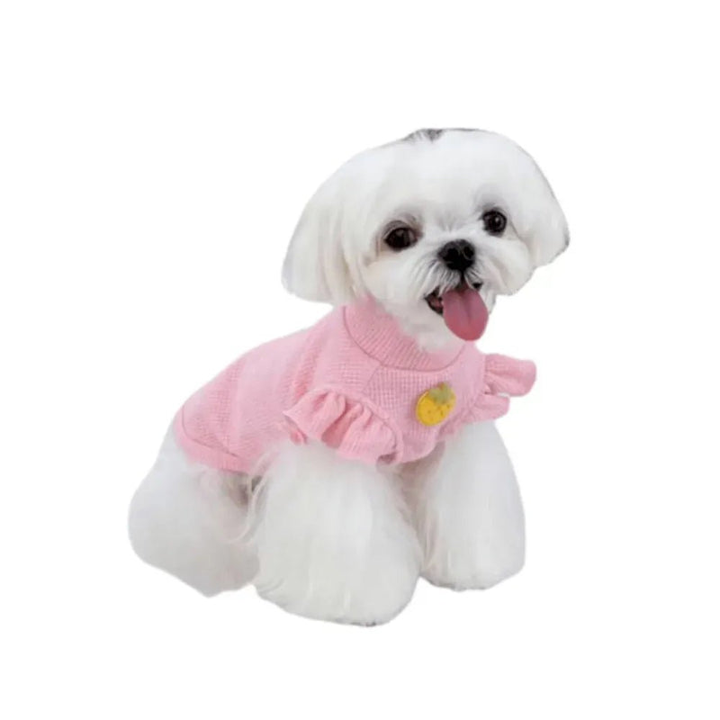 Pet Summer Thin Breathable Strawberry Waffle Dog Short Sleeve - GreenFur