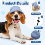 Pet Sun Hat with Ear Holes Outdoor Shade Cap for Dogs and Cats - GreenFur
