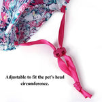 Pet Sun Hat with Floral Print Sun Protection for Cats - GreenFur