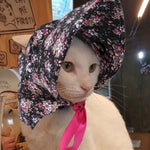 Pet Sun Hat with Floral Print Sun Protection for Cats - GreenFur