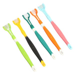 Pet Teeth Care Cleaning Mouth Three Sided Soft Bristle Dog Toothbrush - GreenFur