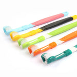Pet Teeth Care Cleaning Mouth Three Sided Soft Bristle Dog Toothbrush - GreenFur