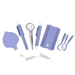 Pet Tick Removal Tool Kit with Comb Tweezers Pen and Fork - GreenFur