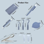 Pet Tick Removal Tool Kit with Comb Tweezers Pen and Fork - GreenFur