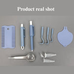 Pet Tick Removal Tool Kit with Comb Tweezers Pen and Fork - GreenFur