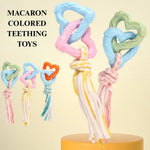 Pet Toy Cotton Rope Heart - Shaped Double Ring Durable Chew and Teething Knot - GreenFur