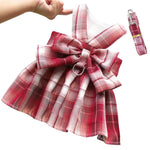 Pet Vest Apparel JK Plaid Skirt with Leash - GreenFur