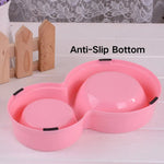 Pet Water Food Bowl PP Material Stainless Steel Double Cat Dog Bowls - GreenFur