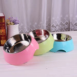 Pet Water Food Bowl Stainless Steel Dog Bowl - GreenFur