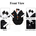 Pet Wedding Tuxedo Gentleman Suit with Bow for Dogs - GreenFur