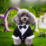 Pet Wedding Tuxedo Gentleman Suit with Bow for Dogs - GreenFur