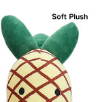 Pineapple Shape Stuffed Plush Dog Toy with Squeaker - GreenFur
