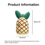 Pineapple Shape Stuffed Plush Dog Toy with Squeaker - GreenFur