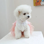 Pink Color Pet Clothes Cute Butterfly Fairy Tulle Dress for Dog - GreenFur