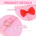 Pink Comfortable Mesh Bunny Rabbit Harness and Leash Set - GreenFur