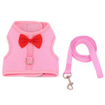 Pink Comfortable Mesh Bunny Rabbit Harness and Leash Set - GreenFur