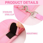 Pink Comfortable Mesh Bunny Rabbit Harness and Leash Set - GreenFur
