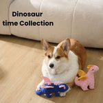 Pink Cute Standing Dinosaur Chew - Resistant Squeaky Plush Dog Toy - GreenFur