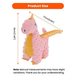Pink Cute Standing Dinosaur Chew - Resistant Squeaky Plush Dog Toy - GreenFur