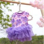 Pink Peach Blossom Dress For Small Dogs - GreenFur