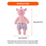 Pink Pig Style Dog Toy with Changeable Expressions and Squeaker - GreenFur
