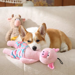 Pink Pig Style Dog Toy with Changeable Expressions and Squeaker - GreenFur