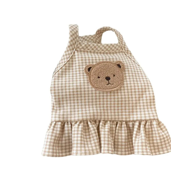 Plaid Bear Pet Vest - GreenFur